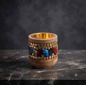 Wooden Bakhoor Incense <b>Burner</b> Handmade Aromatic Incense Holder Decorative Home Fragrance Bowl - Product Image 3