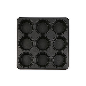 Moule à muffins 9 cavités 26,3x26,3 cm carré, antiadhésif, pour cupcakes, certifié sécurité alimentaire, taille moyenne - Product Image 4