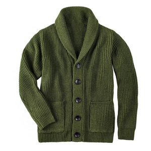 Cardigan en laine côtelée pour homme, boutonné, manches longues, pull de haute qualité, respirant, vêtements décontractés d'hiver - Product Image 4