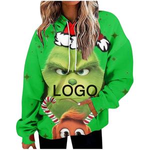 Sudaderas Casuales de Primera Calidad para Mujer, Logotipo Personalizado Bordado, 100% Algodón, Corte Holgado, Mangas Largas, Cómodas, Tejidas, con Cierre para Invierno - Product Image 3