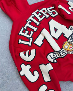 Sweat-shirt à capuche zippé Y2K double face teint en fil, style streetwear, avec impression en relief personnalisée, pour hommes et femmes - Product Image 4