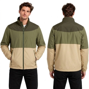 Vestes coupe-vent minimalistes noir jais légères et confortables à manches longues avec col montant pour l'entraînement - Product Image 2