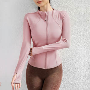 Chaqueta Deportiva Personalizable para Mujer, con Cierre, de Secado Rápido, para Entrenamiento, Manga Larga, Ajustada, para Correr y Hacer Ejercicio - Product Image 4