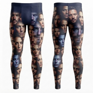 Leggings pour hommes de qualité supérieure, en spandex/polyester, séchage rapide, respirants, fermeture à cordon, personnalisables, élégants, confortables, durables - Product Image 6