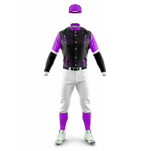 Teamwear Club Embroidered Letters Uniform <b>Baseball</b> Club Player Uniform Softball Sports Breathable Solid Color Blank Uniform - Product Image 2