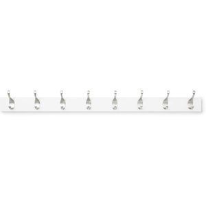 Appendiabiti da Parete Moderno a 8 Ganci, Rettangolare, Bianco, Versatile per Ingresso o Camera da Letto - Product Image 1