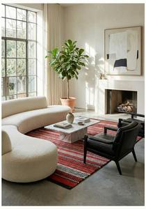 Tapis moderne en coton de haute qualité, tissé à la main, antidérapant, extra épais, multicolores, pour une utilisation en intérieur/extérieur dans le salon - Product Image 4