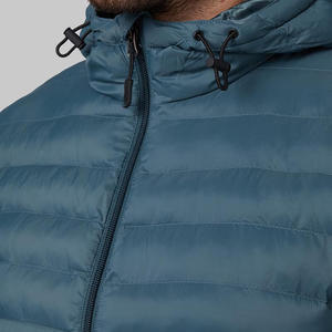 Men's <b>Hooded</b> Puffer <b>Jacket</b> 100% Nylon Lightweight Quilted Winter Full Zip Warm Outdoor Insulated Casual <b>Padded</b> OEM Service - Product Image 5