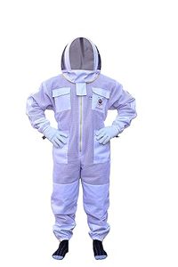 3-Layer Ultra Ventilated <b>Bee</b> <b>Suit</b> for Men & Women – Premium Beekeeping <b>Suit</b> with <b>Bee</b> Gloves & Two Detachable Beekeeping Veils - Product Image 1