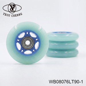 76x24mm PU <b>Wheels</b> for Engineering and Specialized Institutional Equipment Sky Blue Color - Product Image 4