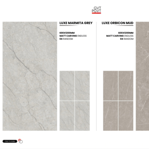 กระเบื้องพอร์ซเลนลายแกะสลักแบบพรีเมียม ขนาด 24x48 นิ้ว รูปแบบขนาดใหญ่ สำหรับตกแต่งพื้นผิวผนังและพื้นสไตล์โมเดิร์น - Product Image 1