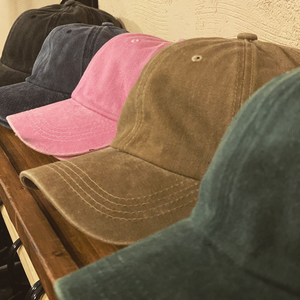 หมวกเบสบอลผ้าฝ้ายวินเทจปักโลโก้ตามสั่ง ทรงไม่แข็งแบบ Dad Hat  สำหรับงานปัก/พิมพ์ลายตามสั่ง - Product Image 4
