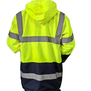 Chaqueta de trabajo de seguridad con cremallera personalizada de alta calidad para trabajadores transpirable con bolsillos prácticos para herramientas Diseño personalizado - Product Image 5