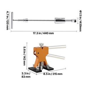 Kit di Riparazione Ammaccature Senza Vernice da 61 Pezzi, con Sollevatore Dorato, Martello Scorrevole, Barra a T, Pistola per Colla e Utensili Manuali per Riparazione Danni da Grandine su Carrozzerie Auto - Product Image 5