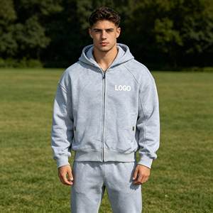 Premium Quality Men's Zipper-Up Terry Print Washed Hooded Sweatshirt Solid Sky Blue Regular Fit Casual Spring Wear 100% Cotton - Product Image 4