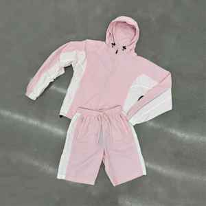 Ensemble de survêtement léger en nylon de haute qualité pour homme, coupe-vent unisexe personnalisé avec fermeture éclair, respirant et imperméable - Product Image 4