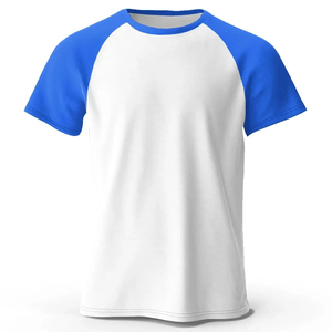 Camiseta de fútbol para hombre al por mayor de fábrica, de algodón grueso, corte holgado y cuadrado, cuello liso blanco, camiseta Ringer en blanco - Product Image 1