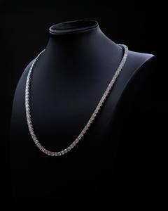925 <b>Sterling</b> <b>Silver</b> Gold Plated 5mm VVS Moissanite EGL Certified Iced Out <b>Tennis</b> Chain Hip Hop <b>Necklace</b> - Product Image 5