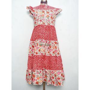 Robe d'été en coton indien à imprimé numérique pour femme, tenue de plage, tunique indienne ethnique, robe maxi, silhouette en A, robe décontractée - Product Image 1