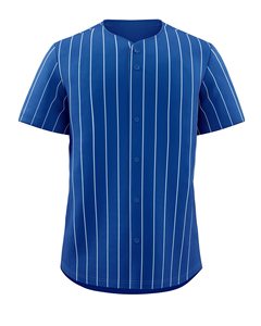 เสื้อเบสบอลผู้ชายลายทางสีน้ำเงิน สวมใส่สบาย ทรงหลวม เหมาะสำหรับเล่นกีฬาและสวมใส่ลำลอง เสื้อเบสบอลน้ำหนักเบาสำหรับนักกีฬา - Product Image 1