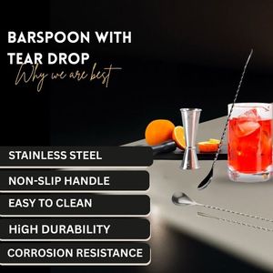 Hot Selling Eco-Friendly Stainless Steel Cocktail Stirring <b>Bar</b> Spoon Twisted Long Handle Custom Logo New Year Barware Sale Tool - Product Image 2
