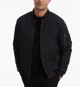 Blouson Bomber Homme en Toile à Capuche avec Fermeture Éclair, Coupe Décontractée, Coupe-Vent, Automne, Coupe Classique, Blocs de Couleurs, Séchage Rapide, Logo Avant en Nylon - Product Image 5