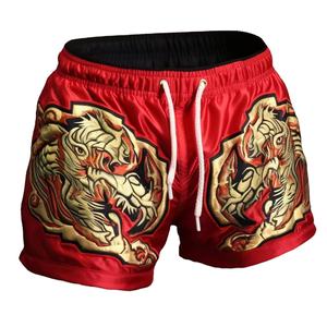 กางเกงขาสั้นผ้าโพลีเอสเตอร์สแปนเด็กซ์แบบไทยสำหรับผู้ชายแนวสตรีทเป็นมิตรต่อสิ่งแวดล้อมชุดฝึกต่อสู้ศิลปะการต่อสู้สำหรับฤดูร้อนปรับแต่ง100% ได้ - Product Image 1