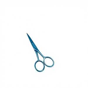 Outils de maquillage, ciseaux à sourcils, ciseaux multifonctions en plasma bleu, 4,5 pouces, ciseaux à lame droite petite et pointue, ciseaux de salon - Product Image 3
