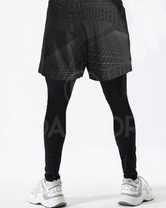 Pantalones Cortos Deportivos Transpirables Personalizados 2 en 1 para Hombre, con Leggings Interiores, Cintura Elástica, para Entrenamiento Deportivo - Product Image 2