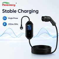 Chargeur EV portable 3,5 kW 16A Type 2 monophasé 230Vac 50Hz IP67 avec câble de 5 m pour applications de charge domestique et de garage en Europe