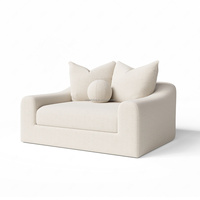 Fauteuil Sing en tissu de luxe de style américain Sageliving, mobilier moderne pour salon, rembourré, couleur et taille personnalisables, pour la maison et l'hôtel