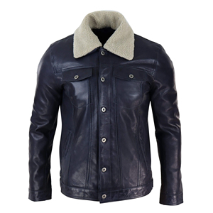 Top Quality <b>Mens</b> Leather <b>Fur</b> <b>Jacket</b> Fashion Warm Coat Durable Leather Winter Wear Custom Logo Supplier Export Quality - Product Image 1