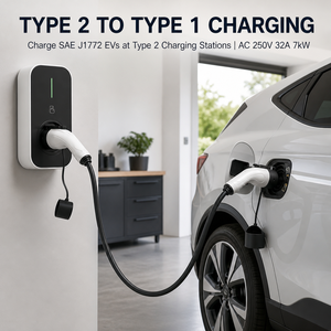 Câble de charge EV portable IEC 62196 SAE J1772, 32A 7kW 5m IP65 Type 2 vers Type 1 TPU, vente en gros - Product Image 5