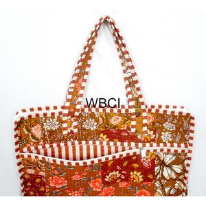 WBCI กระเป๋าแล็ปท็อปผ้าฝ้ายลายสีแดงสีขาวความจุขนาดใหญ่กระเป๋าเดินทางแบบลำลองกระเป๋าแล็ปท็อปแบบพกพา - Product Image 3