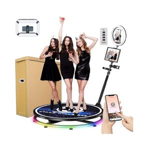 Machine de photomaton 360° de 31,5 pouces avec boîtier alvéolé, batterie supplémentaire, support d'éclairage annulaire et logo personnalisé gratuit - Product Image 1