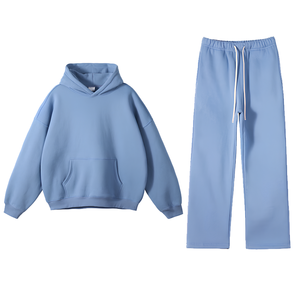 Conjuntos Deportivos para Mujer, Transpirables, de Invierno, de Algodón, Dos Piezas, Sudadera con Capucha y Pantalones de Cintura Alta, Ropa Casual Urbana, Fabricante OEM - Product Image 3