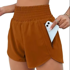 2026 Custom Women's High Waist Sexy Quick Drying Waterproof Windproof Breathable Running Shorts top <b>elastic</b> Pattern Gym shorts - Product Image 1
