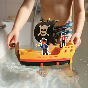 ของเล่นตัวต่อเรือโจรสลัด 3 มิติ สำหรับเด็กอายุ 2-4 ปี พลาสติก EVA DIY ชุดประกอบยานพาหนะเพื่อการศึกษา ใช้เวลาประกอบน้อยกว่า 3 ชั่วโมง เหมาะสำหรับทุกเพศ ไม่ต้องใช้กาว - Product Image 1