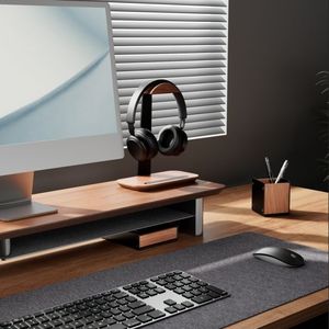 Wholesale Large Capacity Walnut Wood Handmade Modern Single Desktop Pen Container Pencil Holder Stationery Storage Box <b>Home</b> - Product Image 6