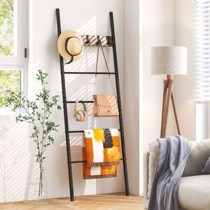 Portasciugamani Decorativo da Parete con 5 Ganci Rimovibili - Product Image 3
