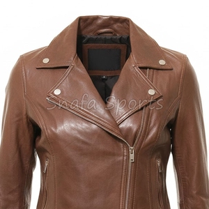 women <b>leather</b> coat <b>Jackets</b> adjustable waist design enhancing shape perfect for autumn <b>winter</b> wardrobe styling <b>Jackets</b> - Product Image 3