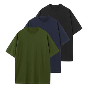 T-shirt à manches courtes pour homme, coupe classique, en molleton 100% coton, de haute qualité, séchage rapide, écologique, uni, premium - Product Image 1