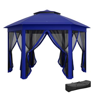 "13FT X 13FT Pop up <b>Canopy</b> <b>Tent</b> for Patio Backyard Garden Wedding Party-6 Zippered Mesh Netting" - Product Image 1