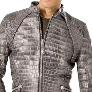 Chaqueta de Cuero Personalizada con Grabado Python para Hombre, Piel Genuina de Vacuno, Estilo Motociclista, Servicio de Muestras de Fábrica OEM ODM Disponible, Elite - Product Image 2