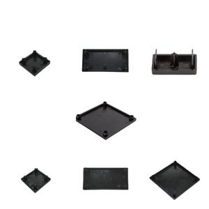 Capuchon d'extrémité anti-poussière en aluminium noir pour profilé à rainures en T industriel avec installation par pression GUAN RUEI GR250626001 - Product Image 1