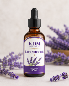 Aceite Esencial de Lavanda 100% Puro y Natural al por Mayor para el Cuidado Personal del Cuerpo, Aroma Dulce y Amaderado, KDM ENTERPRISES, Para Todo Tipo de Piel - Product Image 3