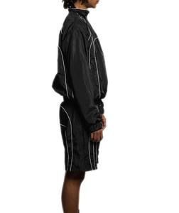 Ensemble court coupe-vent à capuche color block personnalisé, léger, zippé, en nylon vierge, pour homme, coupe ample, idéal pour l'été - Product Image 3