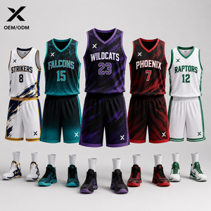 Conjunto de Uniforme de Baloncesto Sublimado X Sports City, Camiseta sin Mangas con Cintura Elástica que Absorbe la Humedad, Pantalones Cortos, Unisex para Adultos, Todas las Temporadas, OEM/ODM - Product Image 1
