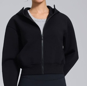 High Quality 100% Cotton Womens Winter Hoodies Streetwear Oversized Zip-Up Custom Made Logo <b>Fleece</b> <b>Zipper</b> Up Hoodies Breathable - Product Image 5