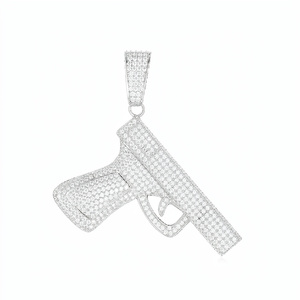 Pendentif Hip Hop en Moissanite Diamant, Argent 925, Bijou de Luxe, Design Audacieux, Cadeau - Product Image 4